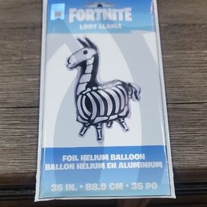 Loot Llama Foil Helium Balloon - Black and White